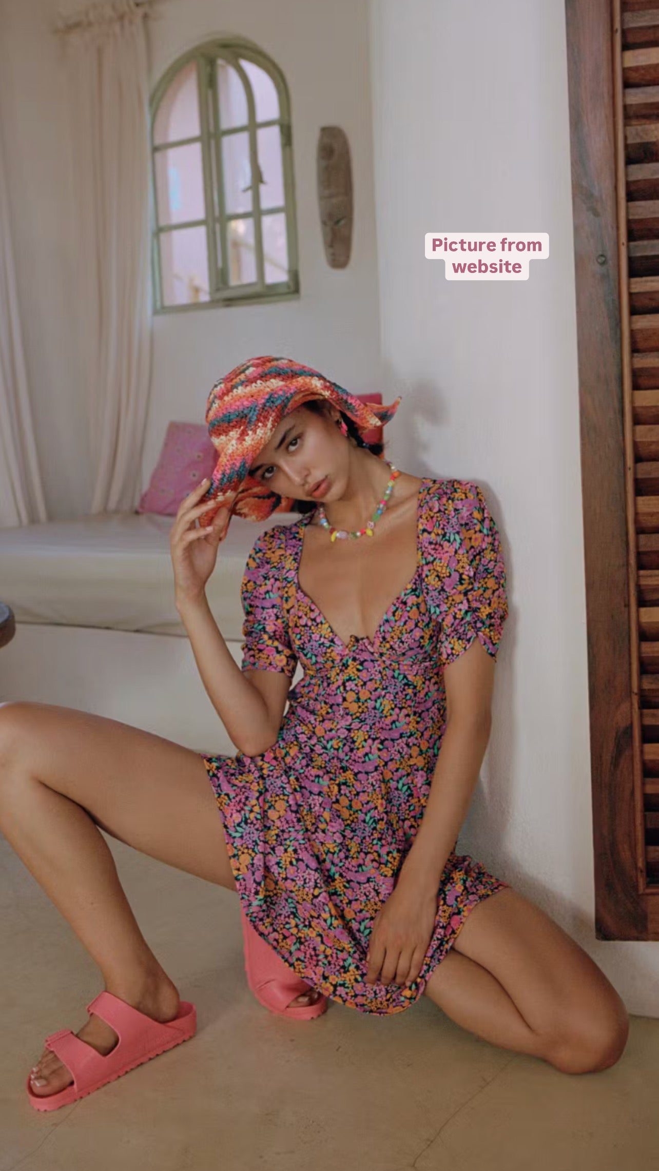 "For Love & Lemons" Claude Cutouts Printed Mini Dress - Size XXS