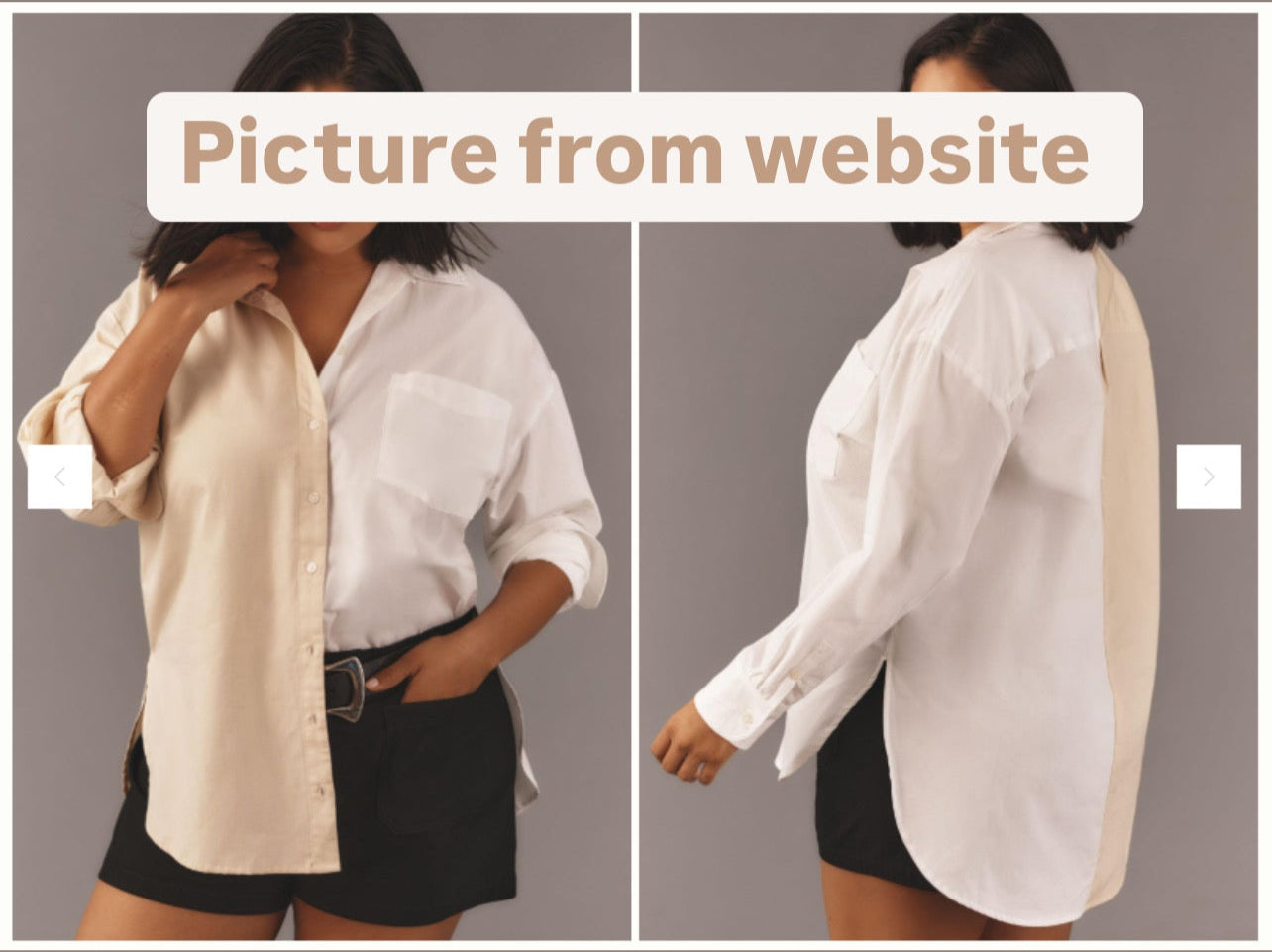 The Bennet Buttondown Shirt by "Maeve": Colorblock Edition / Anthropologie - Size XL