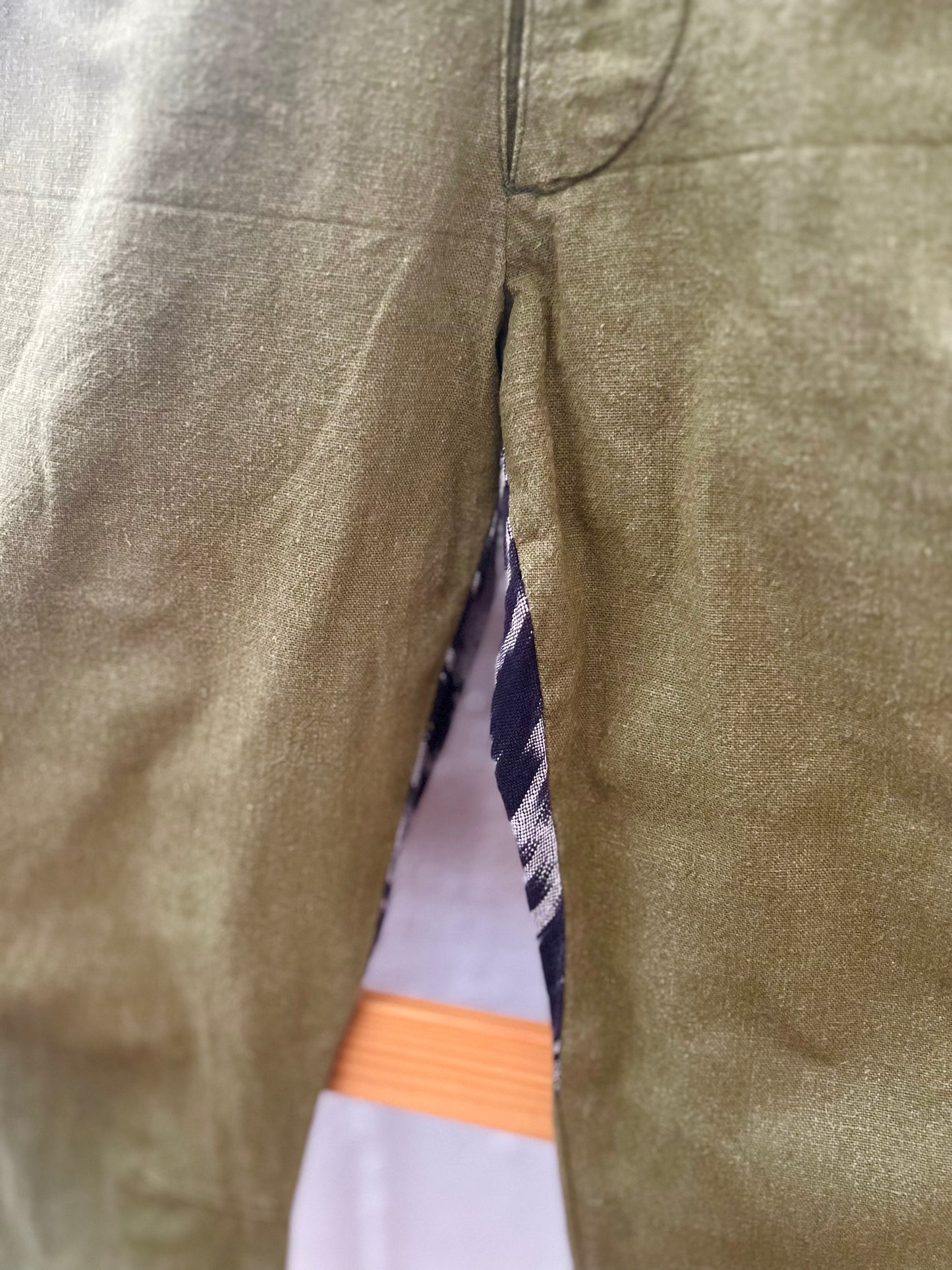 "SEEKER" Organic Cotton olive green overall / Size 28