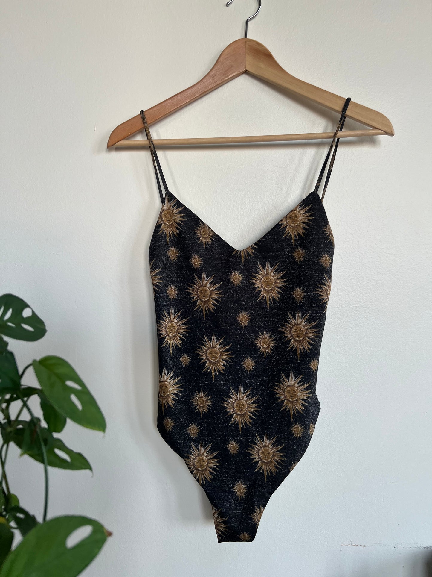"SEA SALT" sun print one piece swimsuit (Reversible) - Size L