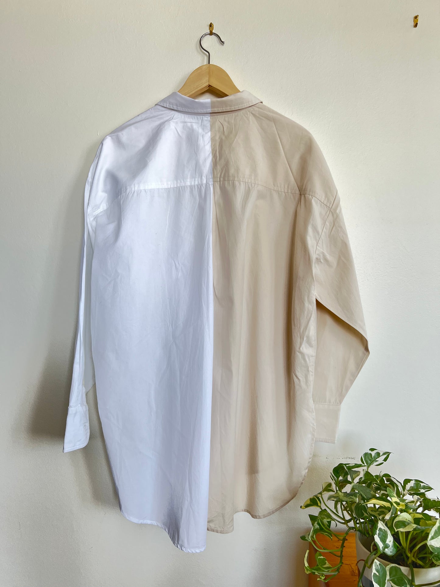 The Bennet Buttondown Shirt by "Maeve": Colorblock Edition / Anthropologie - Size XL