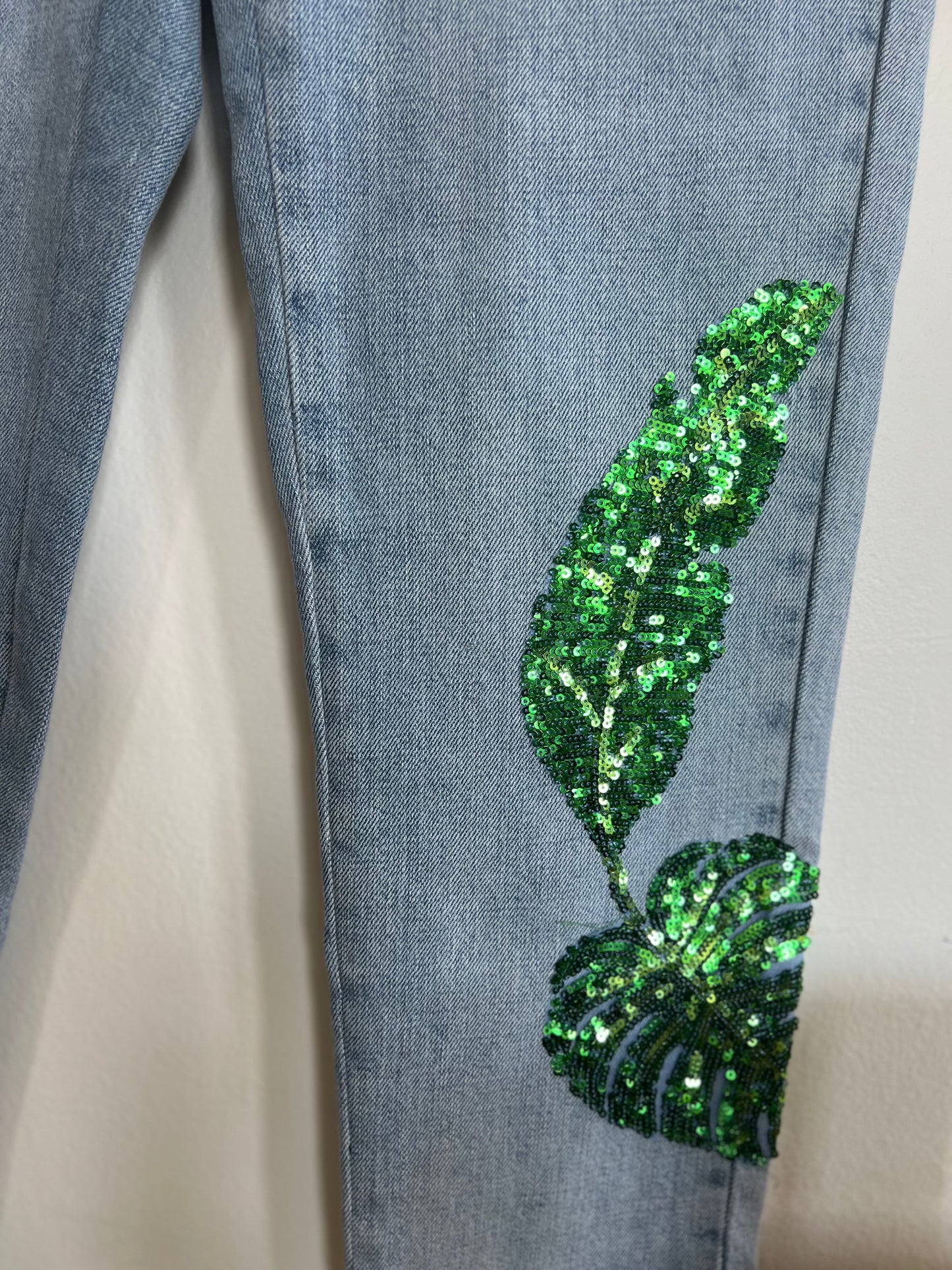 "Topshop Moto"Rio sequin - mom jeans / Size 26