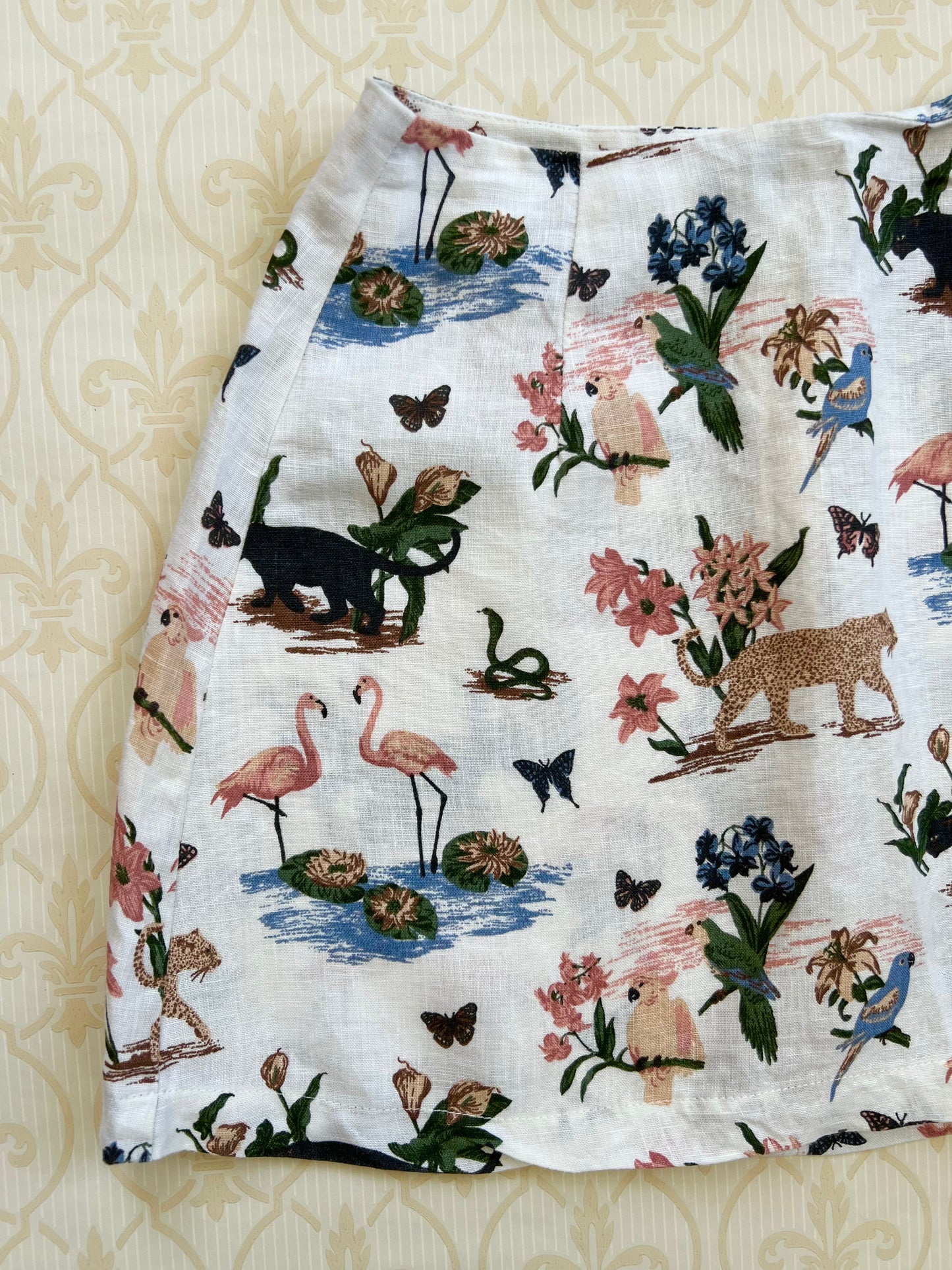 "Reformation" linen two-piece set, janeiro print - Size XS
