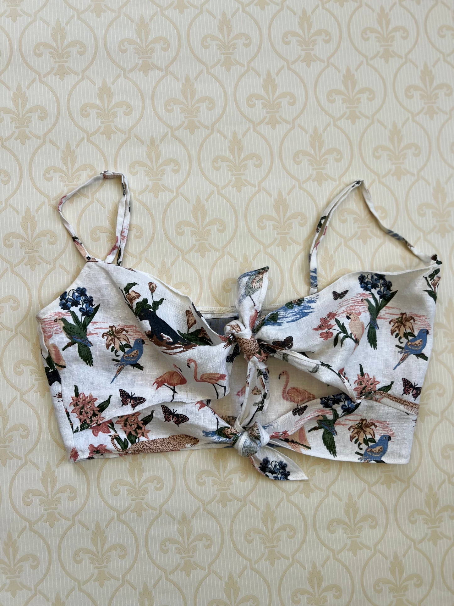 "Reformation" linen two-piece set, janeiro print - Size XS