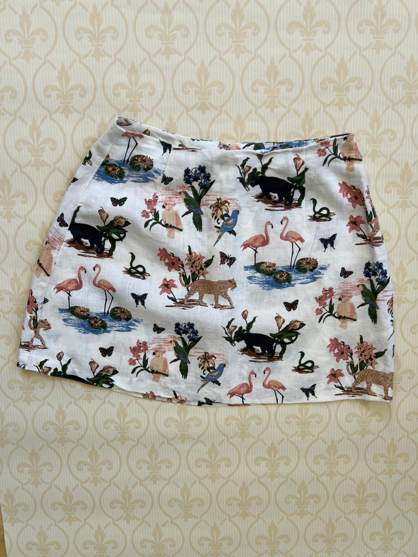 "Reformation" linen two-piece set, janeiro print - Size XS