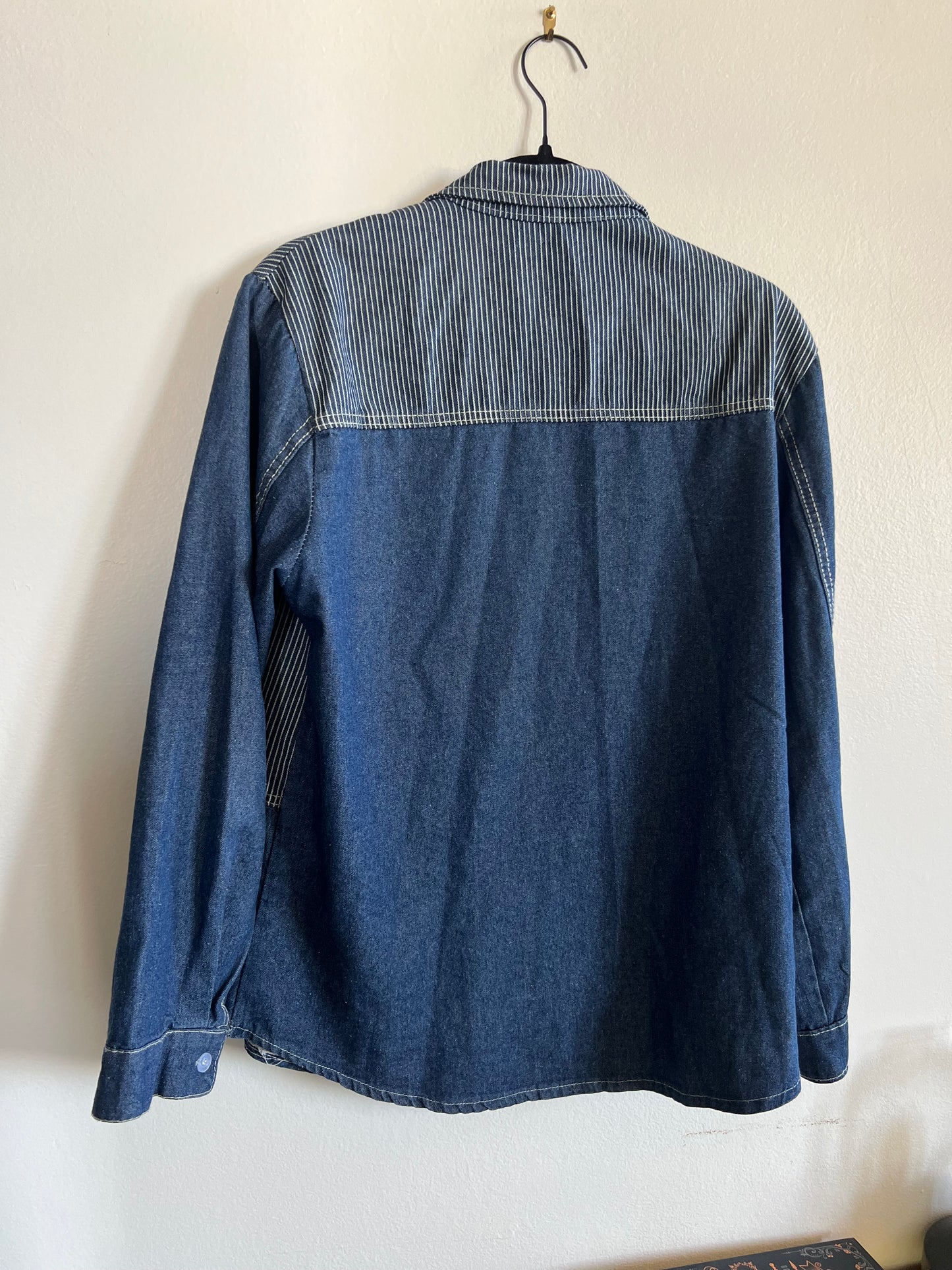 Jean long sleeves shirt with stripes - Size L