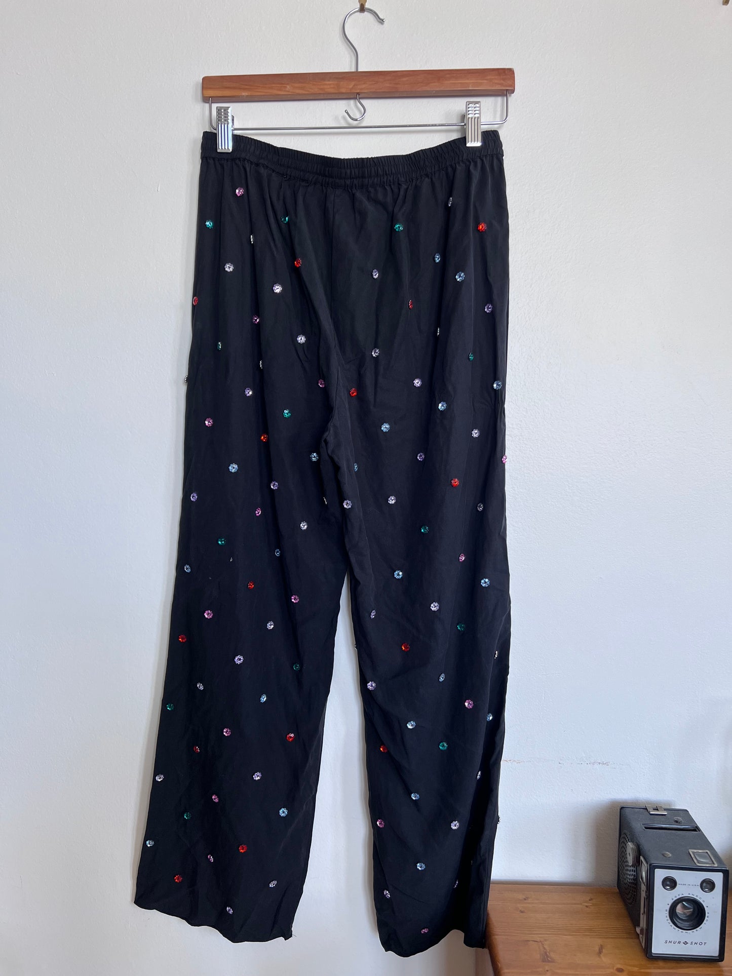 "Hill House" jewel black pants - Size M