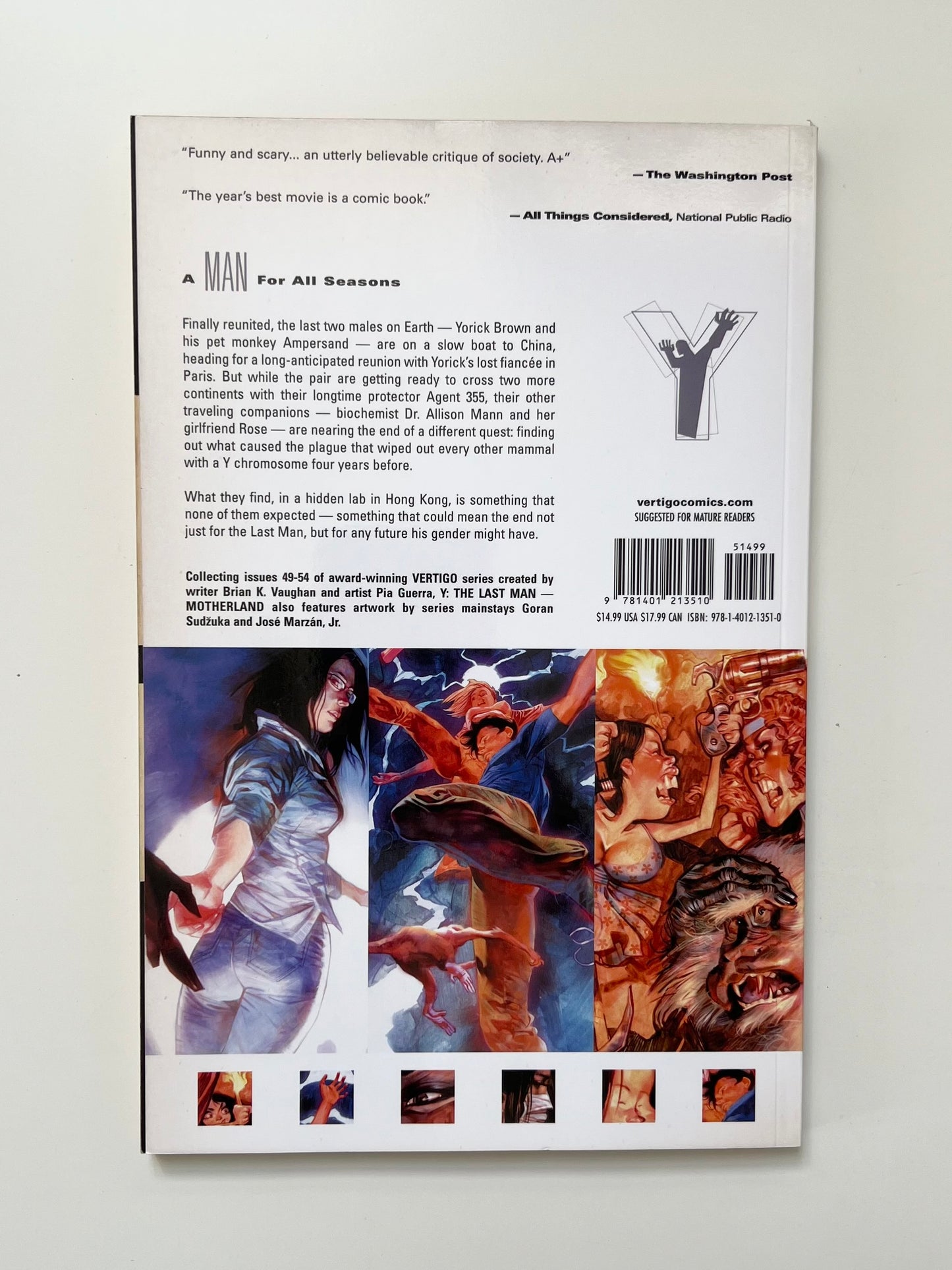 "The last man" - Motherland / Vertigo - book 9