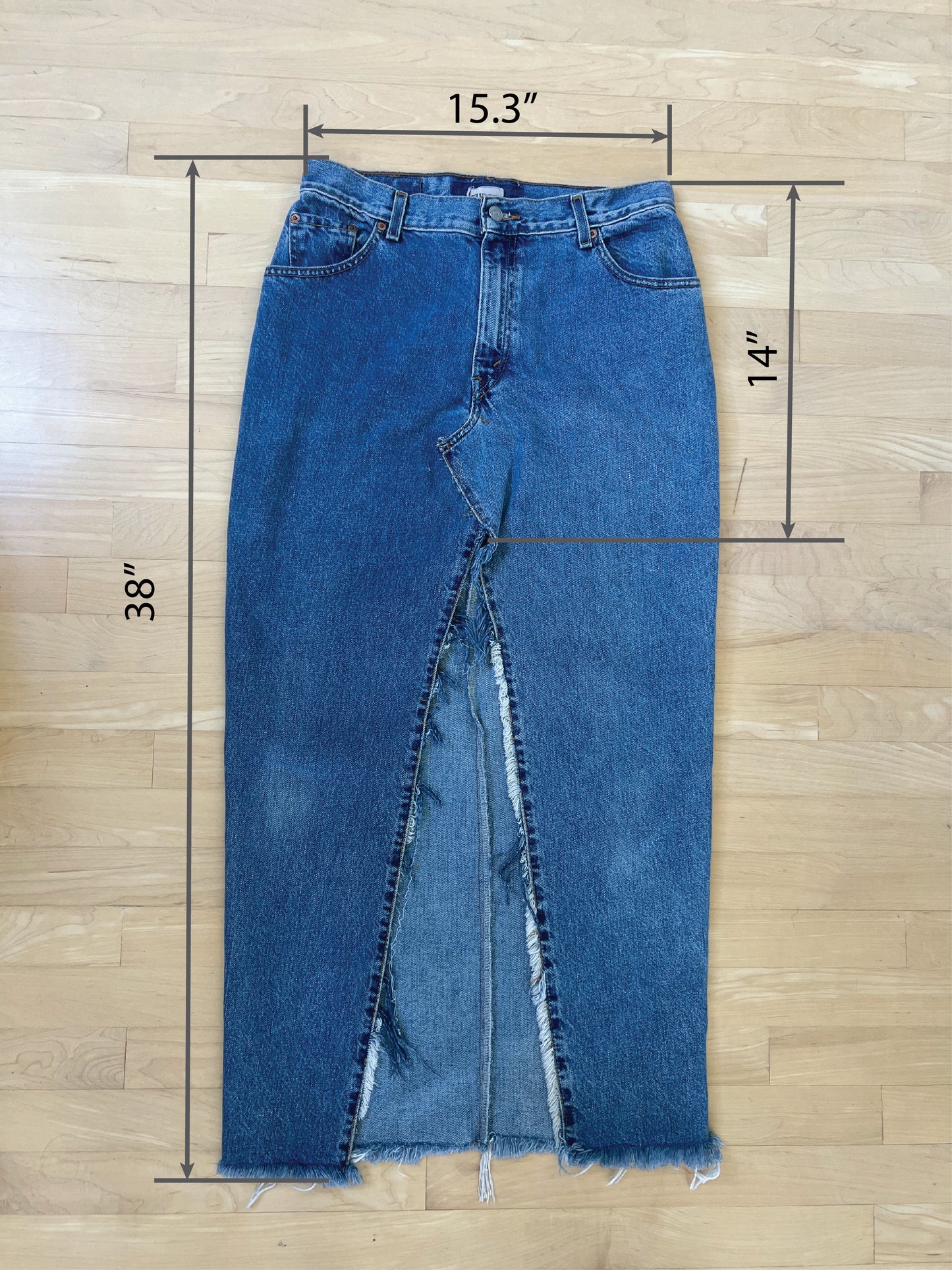 "Furst of a kind" denim maxi skirt - Size M