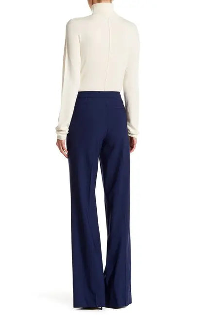 "DIANE VON FURSTENBERG" - navy blue pleat front pants / Size 4