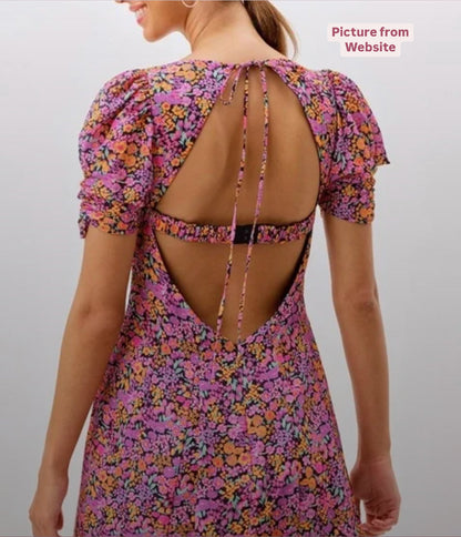 "For Love & Lemons" Claude Cutouts Printed Mini Dress - Size XXS
