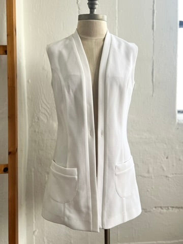 "Koret of California" vintage white vest - Most likely size S