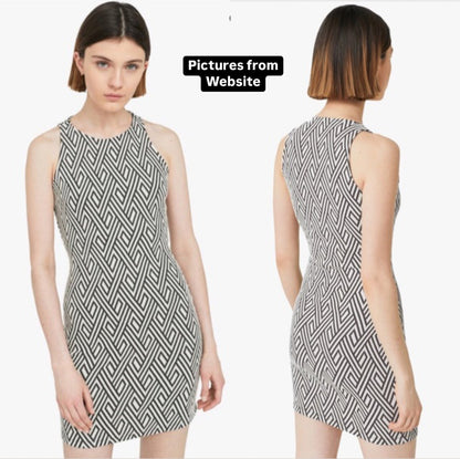 "MANGO" black & white dress- Size S