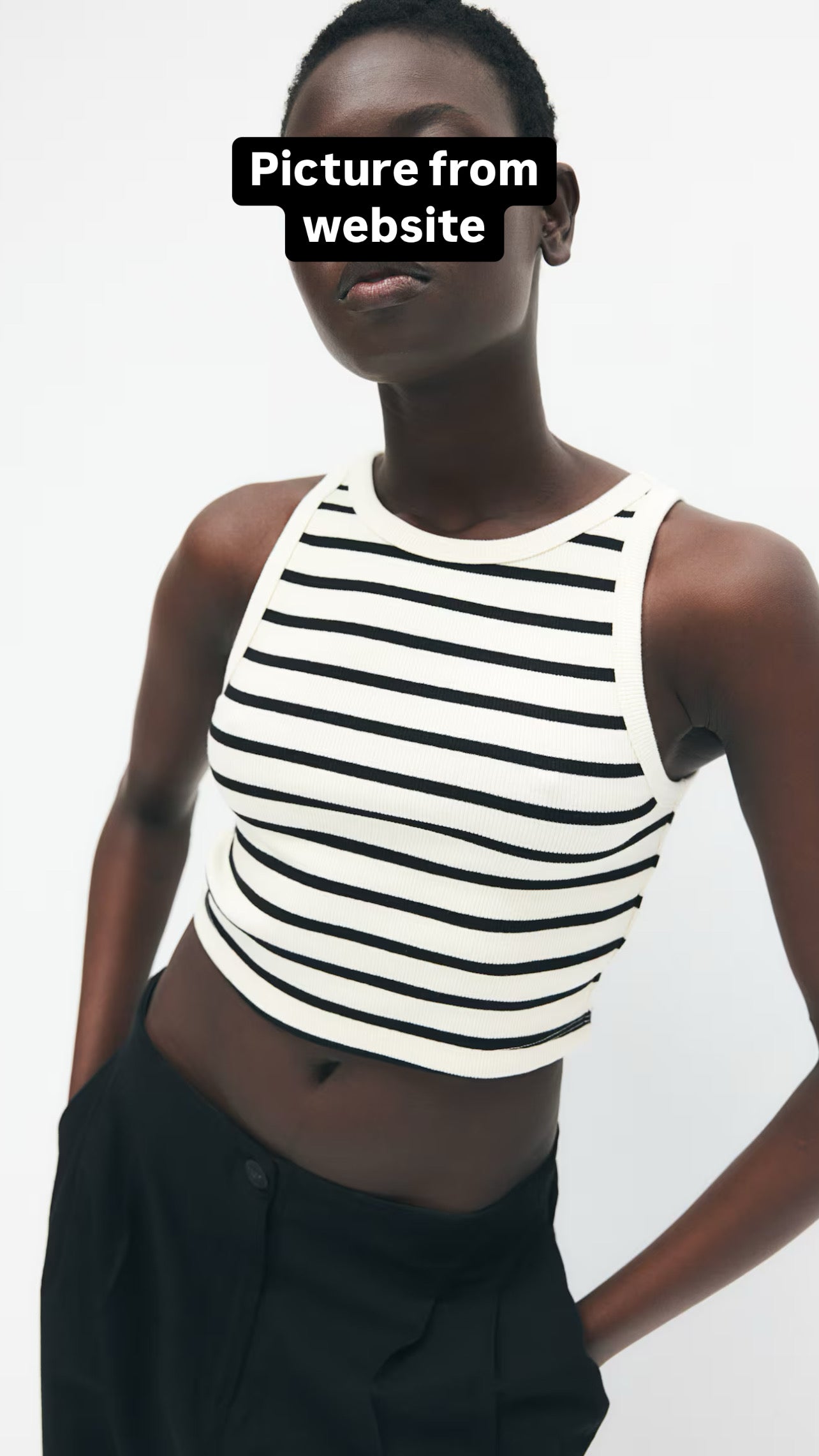 "H&M" cropped vest top - Size S