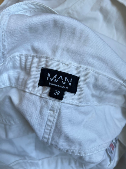 "boohooMAN" Relaxed Fit Short Overalls / Size 28 / Unisex