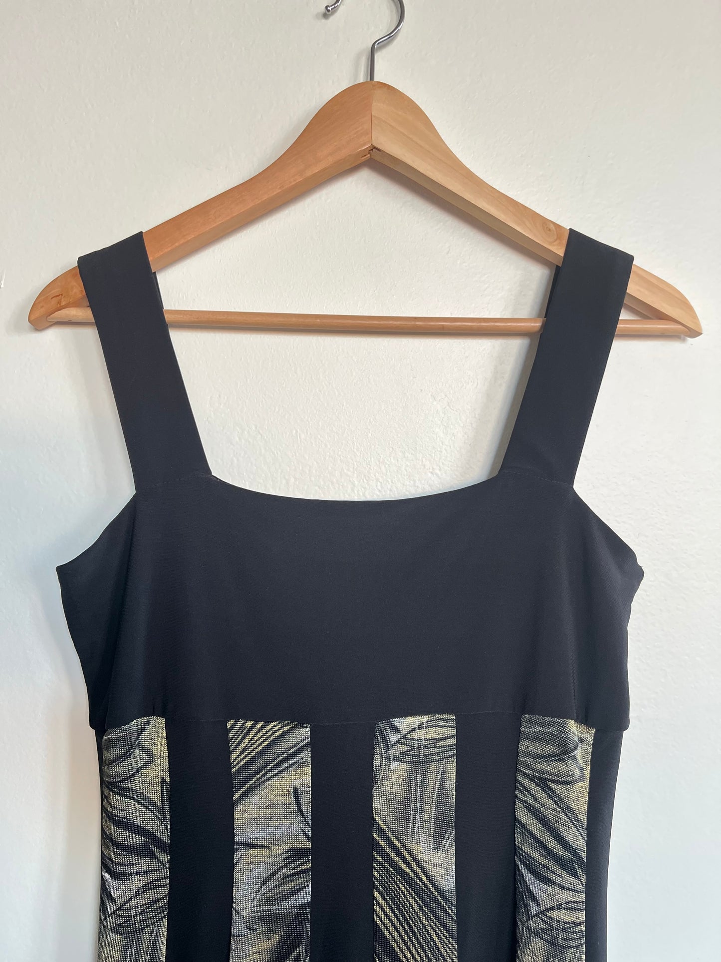 "Sharon Max" black tropical dress / Size M