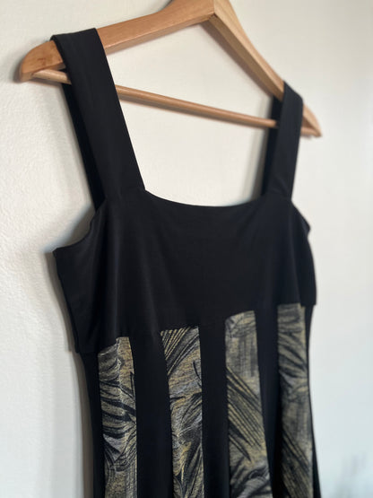 "Sharon Max" black tropical dress / Size M
