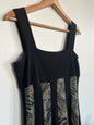 "Sharon Max" black tropical dress / Size M