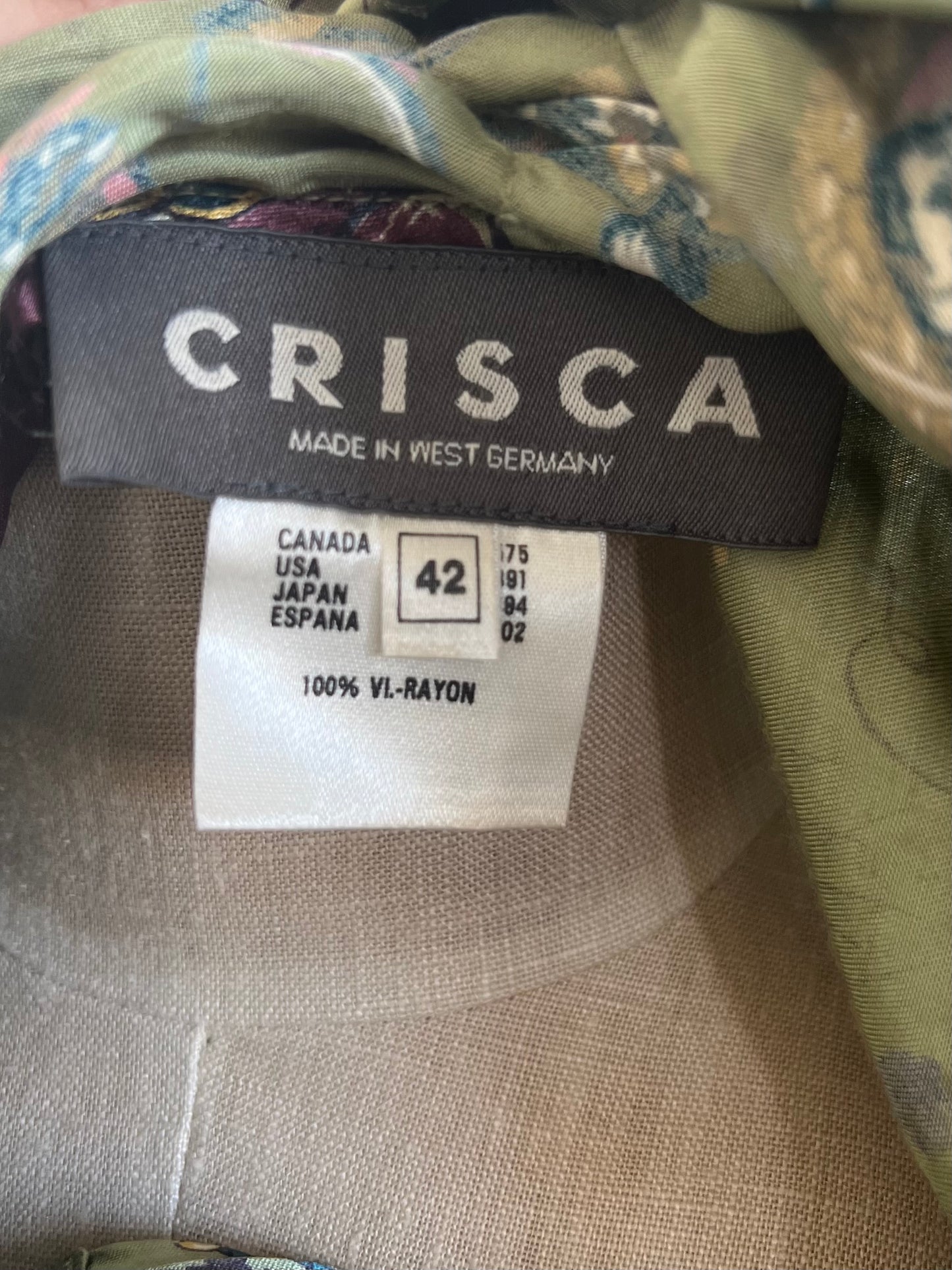 Vintage "CRISCA" circus silk long sleeves shirt / Size 42