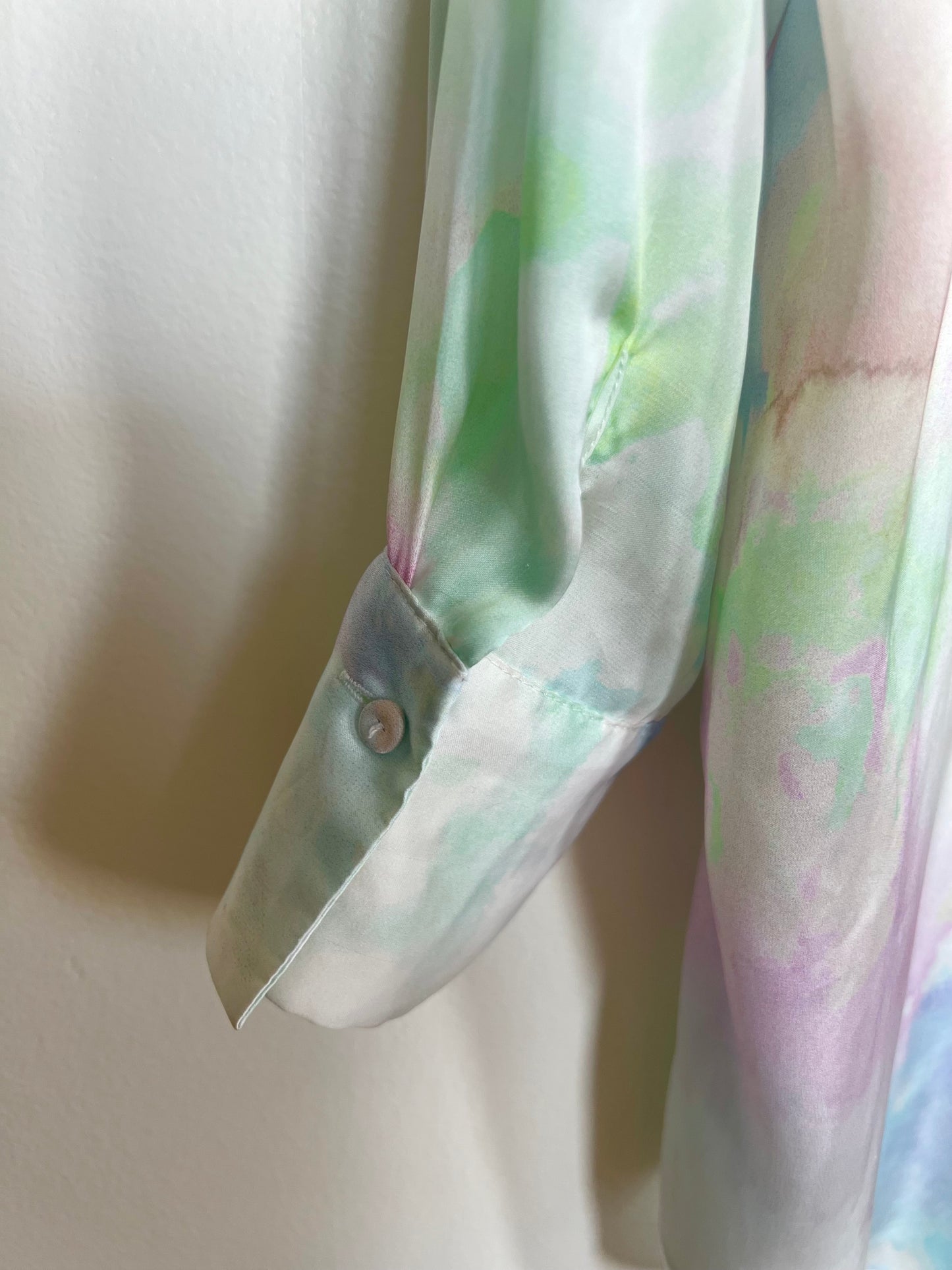 "Zara" silk button-down multicolor blouse / SIze S