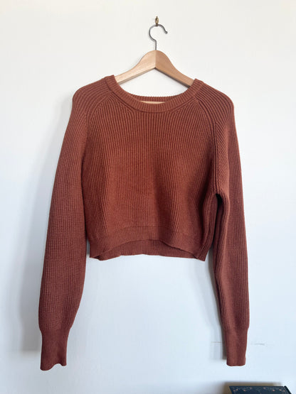 "Forever 21" burnt orange cropped sweater / Size M