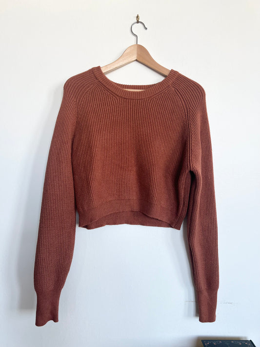 "Forever 21" burnt orange cropped sweater / Size M