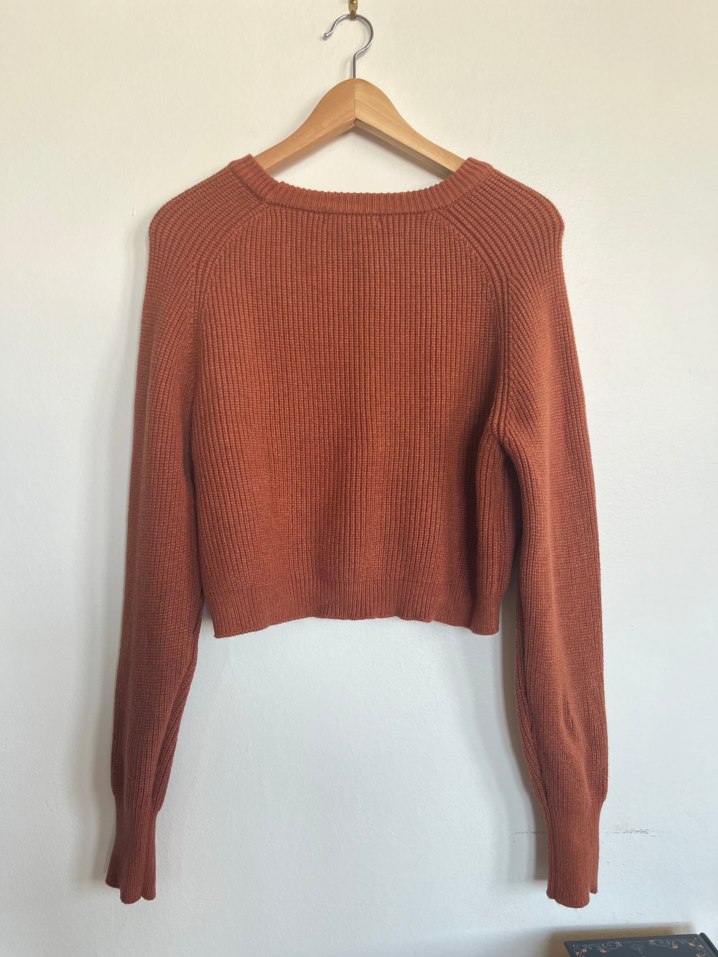 "Forever 21" burnt orange cropped sweater / Size M