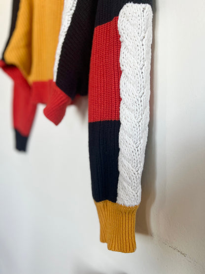"Sincerely Jules" color-block knit sweater / Size M