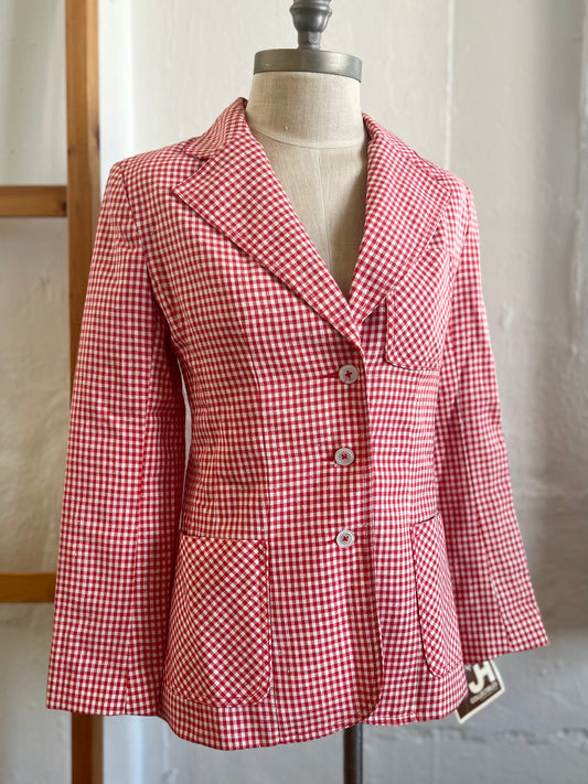 VINTAGE "JH Collectibles" plaid blazer / See measurements