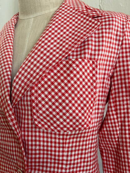 VINTAGE "JH Collectibles" plaid blazer / See measurements