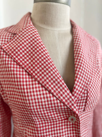 VINTAGE "JH Collectibles" plaid blazer / See measurements