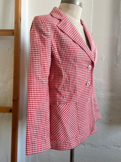 VINTAGE "JH Collectibles" plaid blazer / See measurements