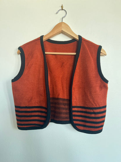 Brown and black vest / Size S
