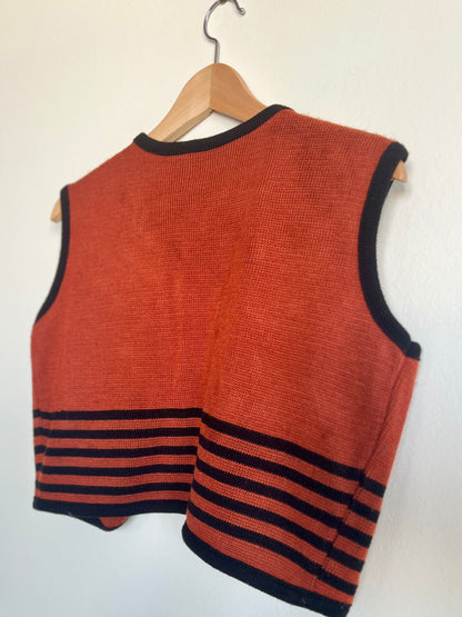 Brown and black vest / Size S
