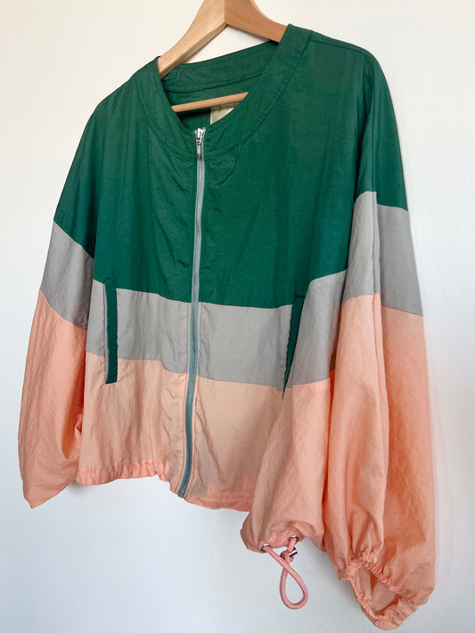 Anthropologie "Elevenses" color-block jacket / Size XS