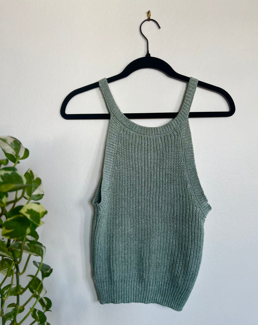 "Ultra flirt" knit halter tank top - Size S