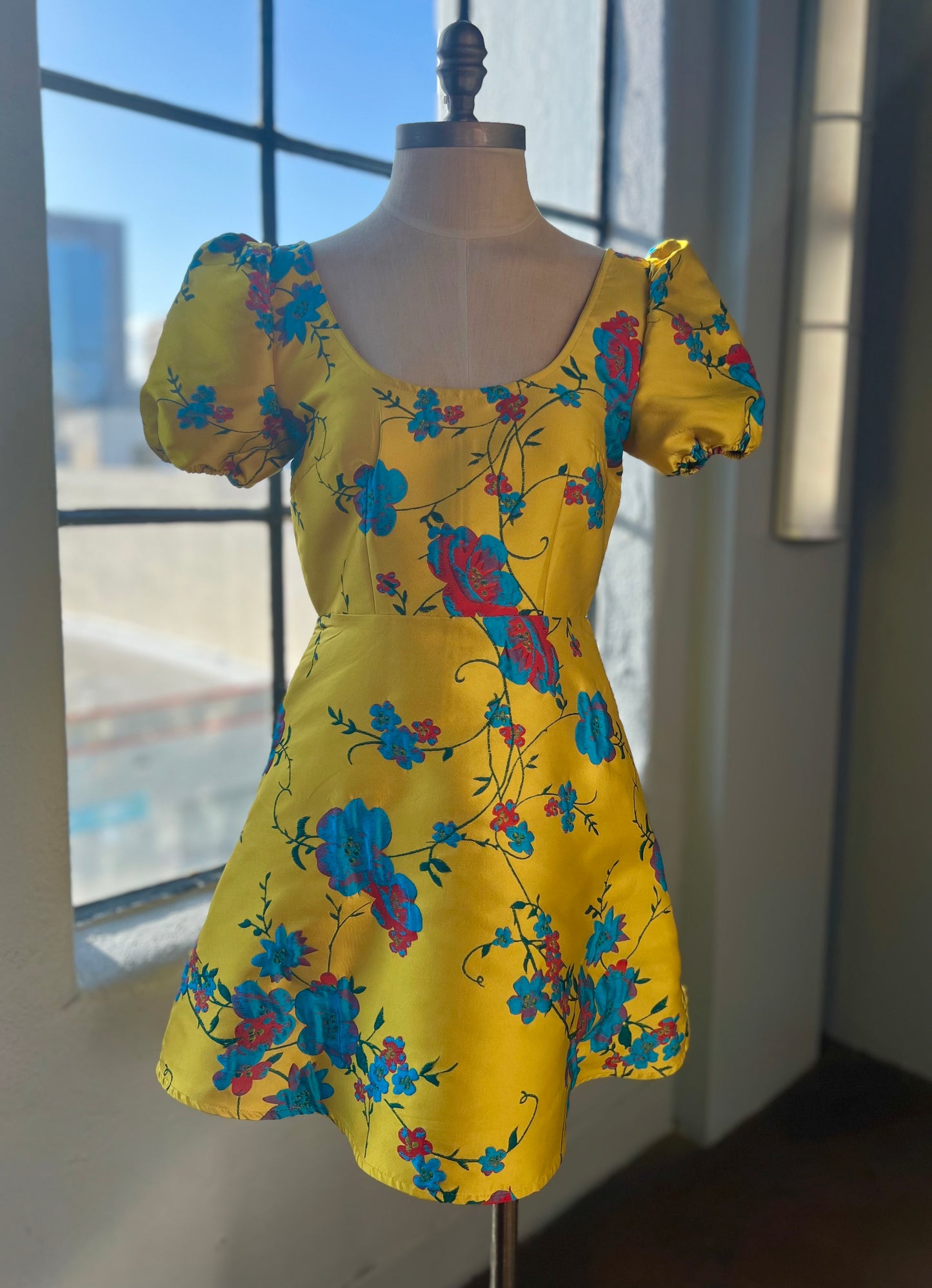 "LPA" Yellow Floral dress - Size M