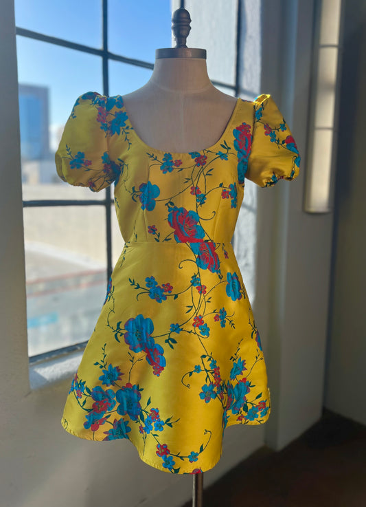 "LPA" Yellow Floral dress - Size M