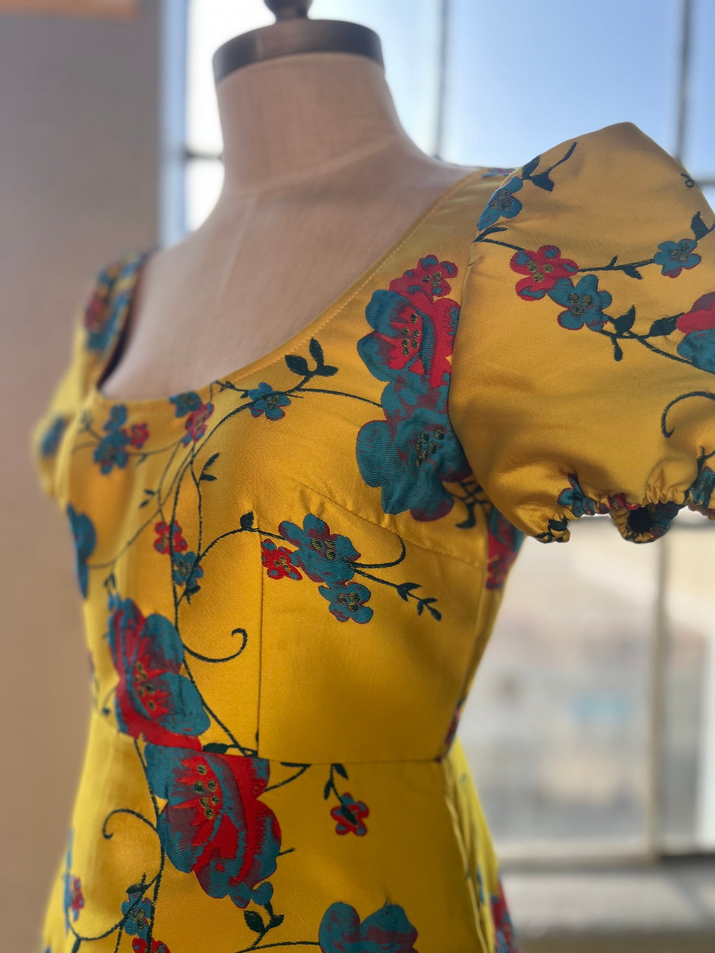 "LPA" Yellow Floral dress - Size M