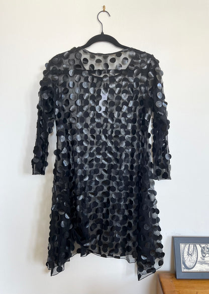 "Staples" Polka Dot transparent Dress - Size S