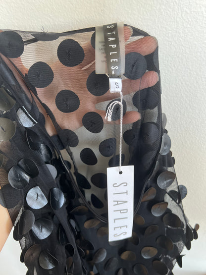 "Staples" Polka Dot transparent Dress - Size S