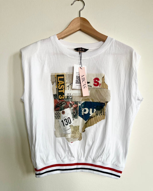 "MICAS" new with tags - car letter print / Size S