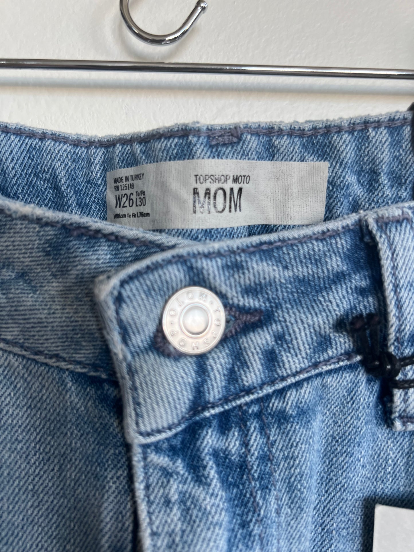 "Topshop Moto"Rio sequin - mom jeans / Size 26