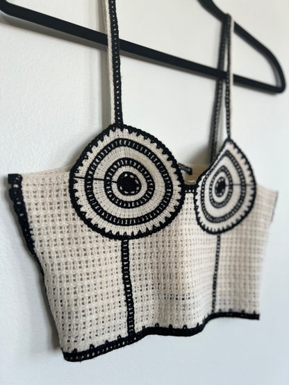 "ZARA" crochet corset top / Size M