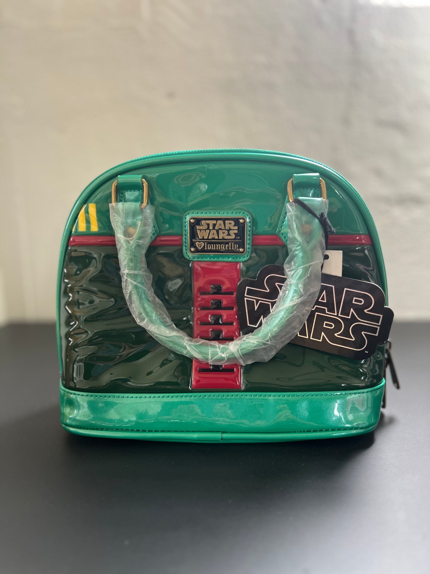 Star Wars "Loungefly" Boba Fett Mini Dome HANDBAG Purse Mandalorian VGC
