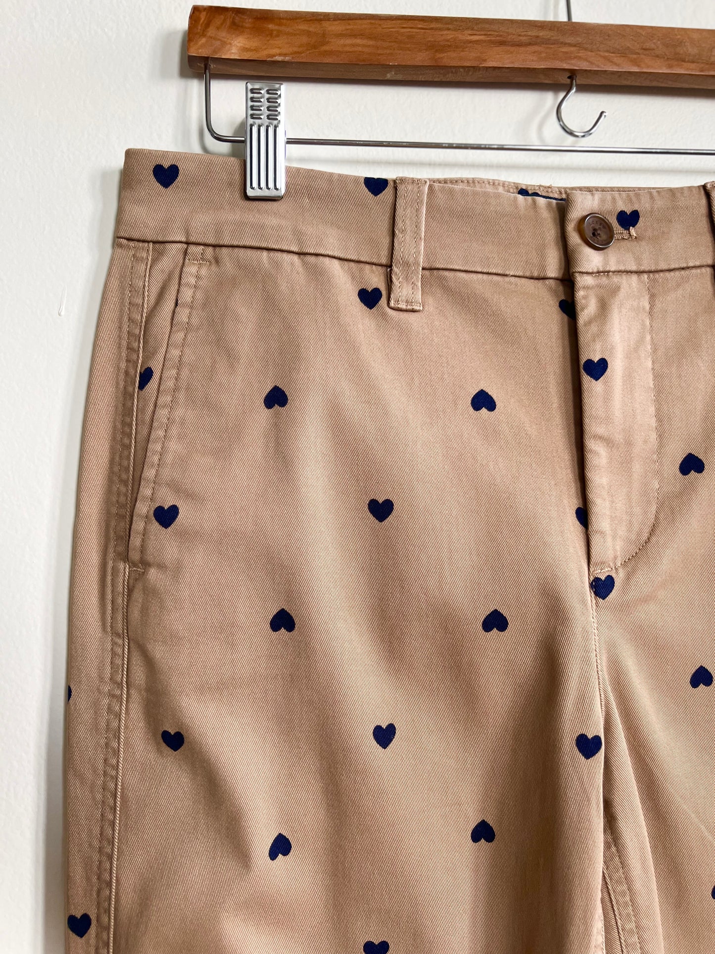 New with tag: "J Crew"- Printed high-rise girlfriend chino pant / Size 4