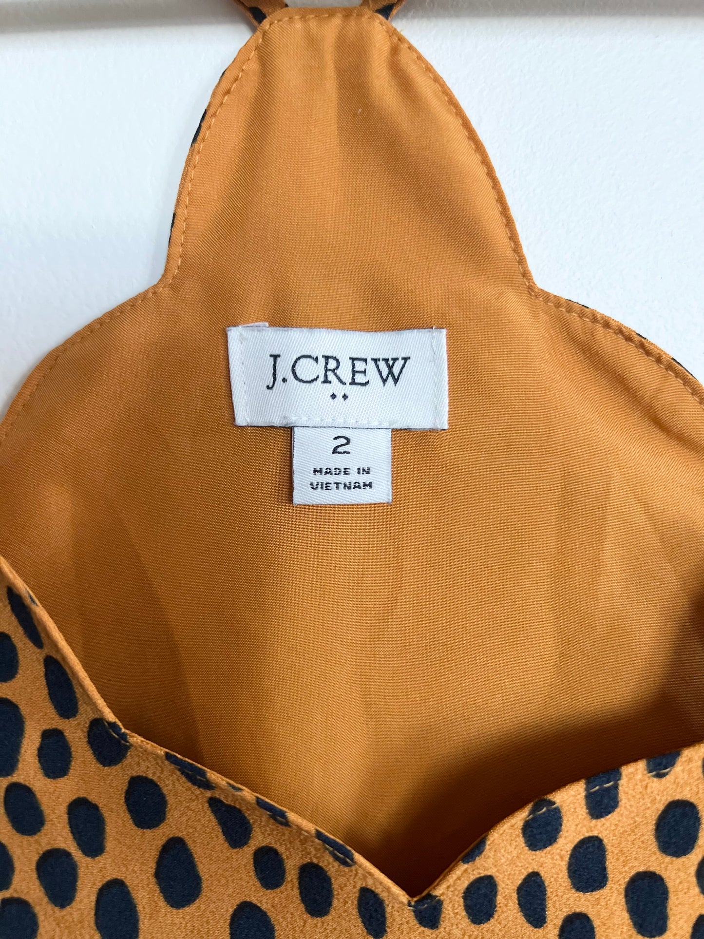 "J. Crew" - Leopard Scalloped Cami Tank Top / Size 2