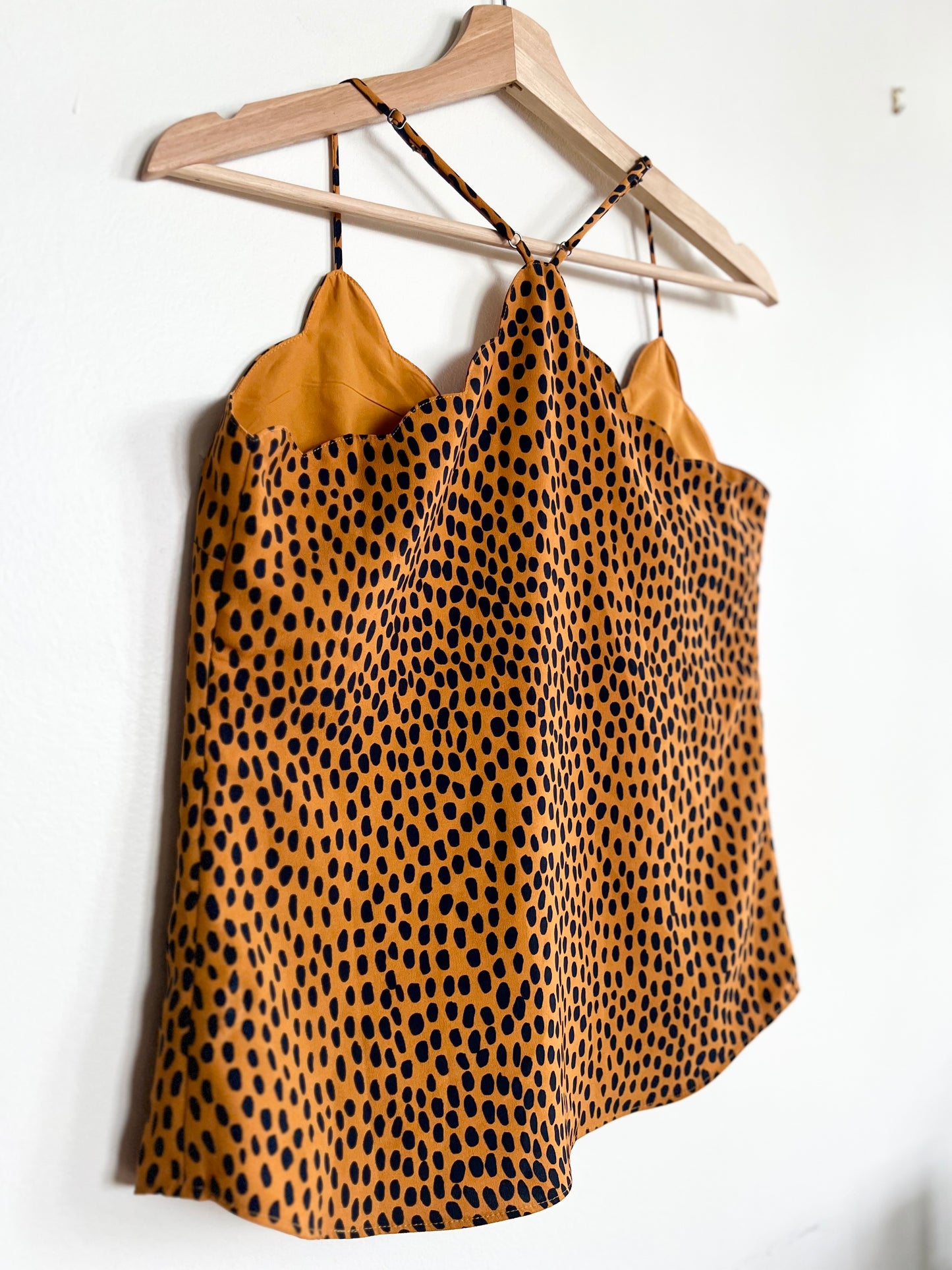"J. Crew" - Leopard Scalloped Cami Tank Top / Size 2