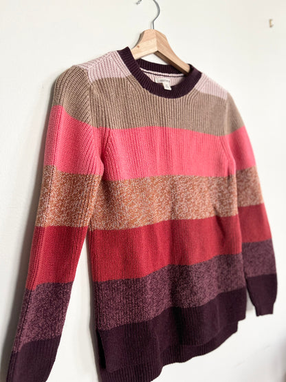 "Goodthreads" Cotton Shaker Stitch Crewneck Sweater / Size XS