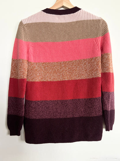 "Goodthreads" Cotton Shaker Stitch Crewneck Sweater / Size XS